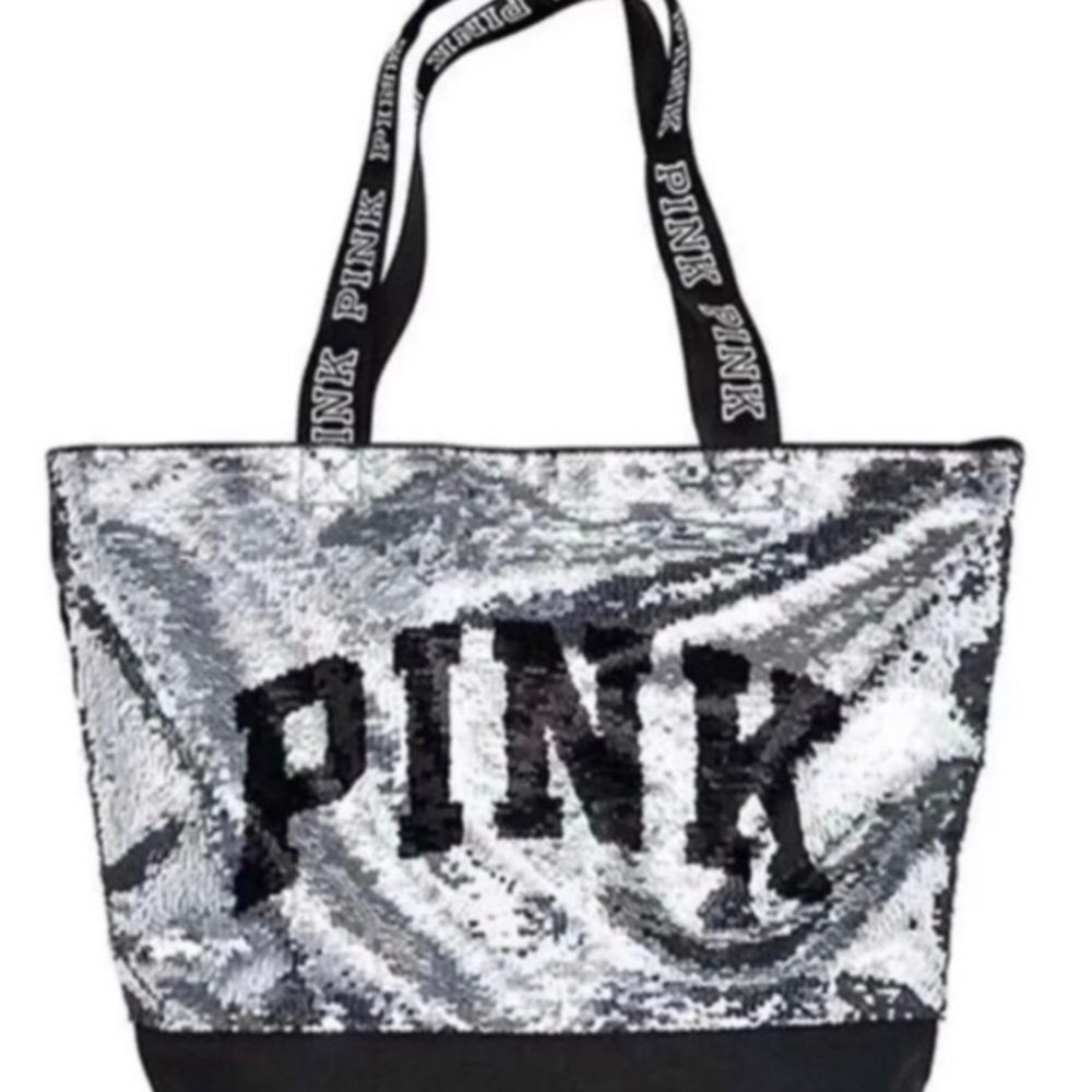 PINK/ VS sequin limited edition tote